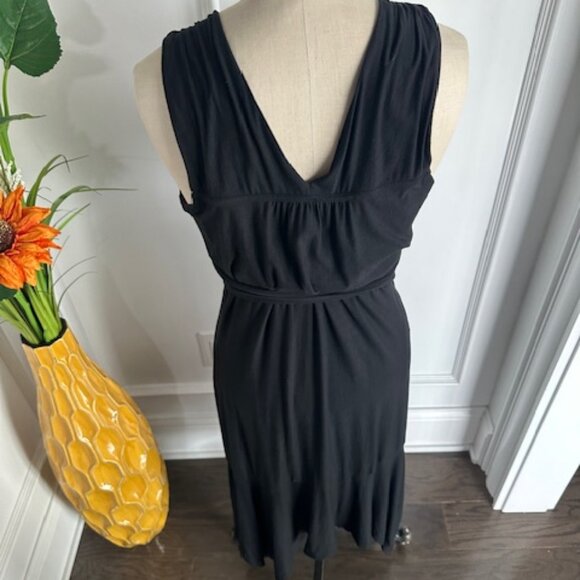 Athleta Wrap Surplice Black Knit Dress - Picture 8 of 16